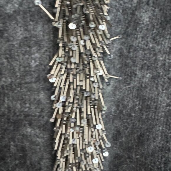 H&M EditionMerino Wool Gray Beaded Midi Skirt XL - Picture 5 of 6